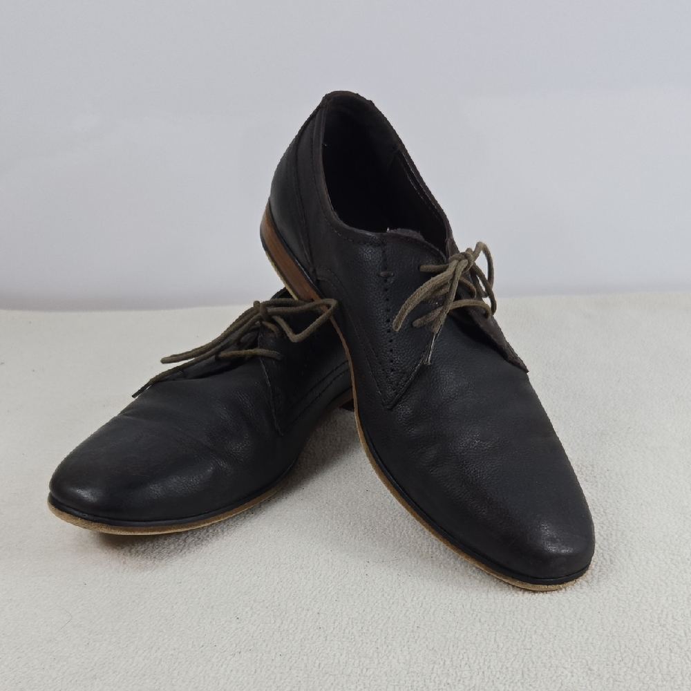 Kenneth Cole Reaction Dark Brown Leather Oxfords